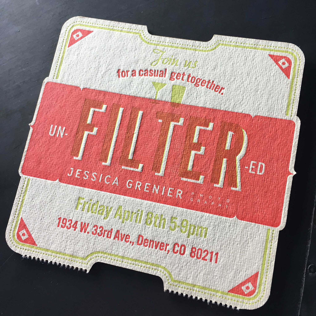 Jessica Grenier Photography Coaster Invitation