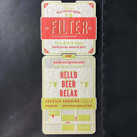 Jessica Grenier Photography Coaster Invitation