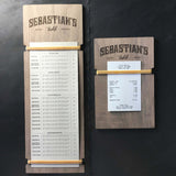 Sebastian's Table Menu